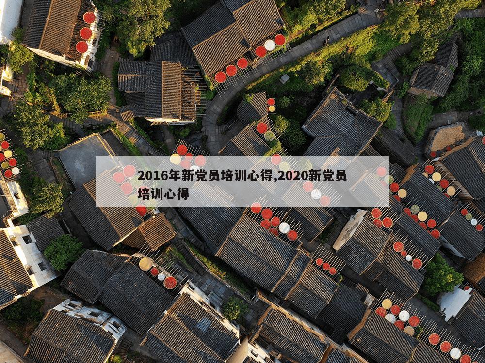 2016年新党员培训心得,2020新党员培训心得