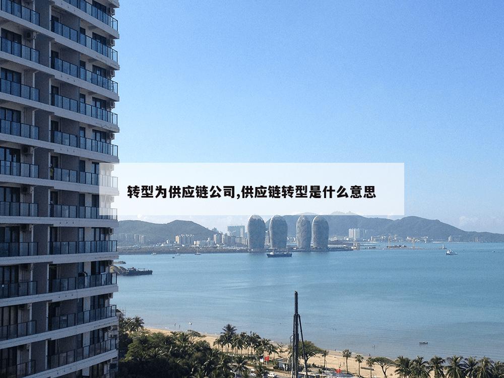 转型为供应链公司,供应链转型是什么意思